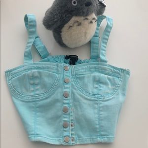 Forever 21 denim crop top Coachella! NEW w/o tags